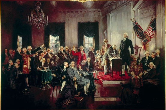 Signing the US Constitution